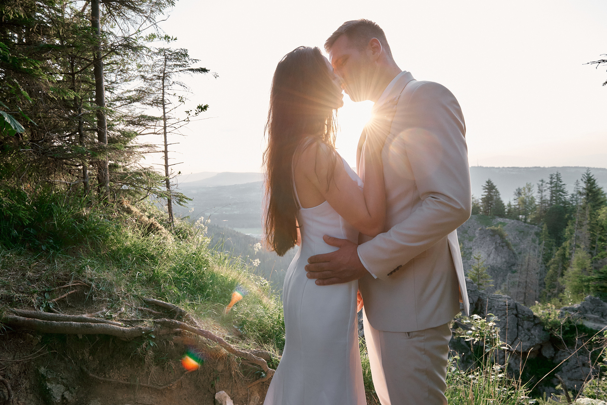 Wedding in mountains. Wedding photography and videography team