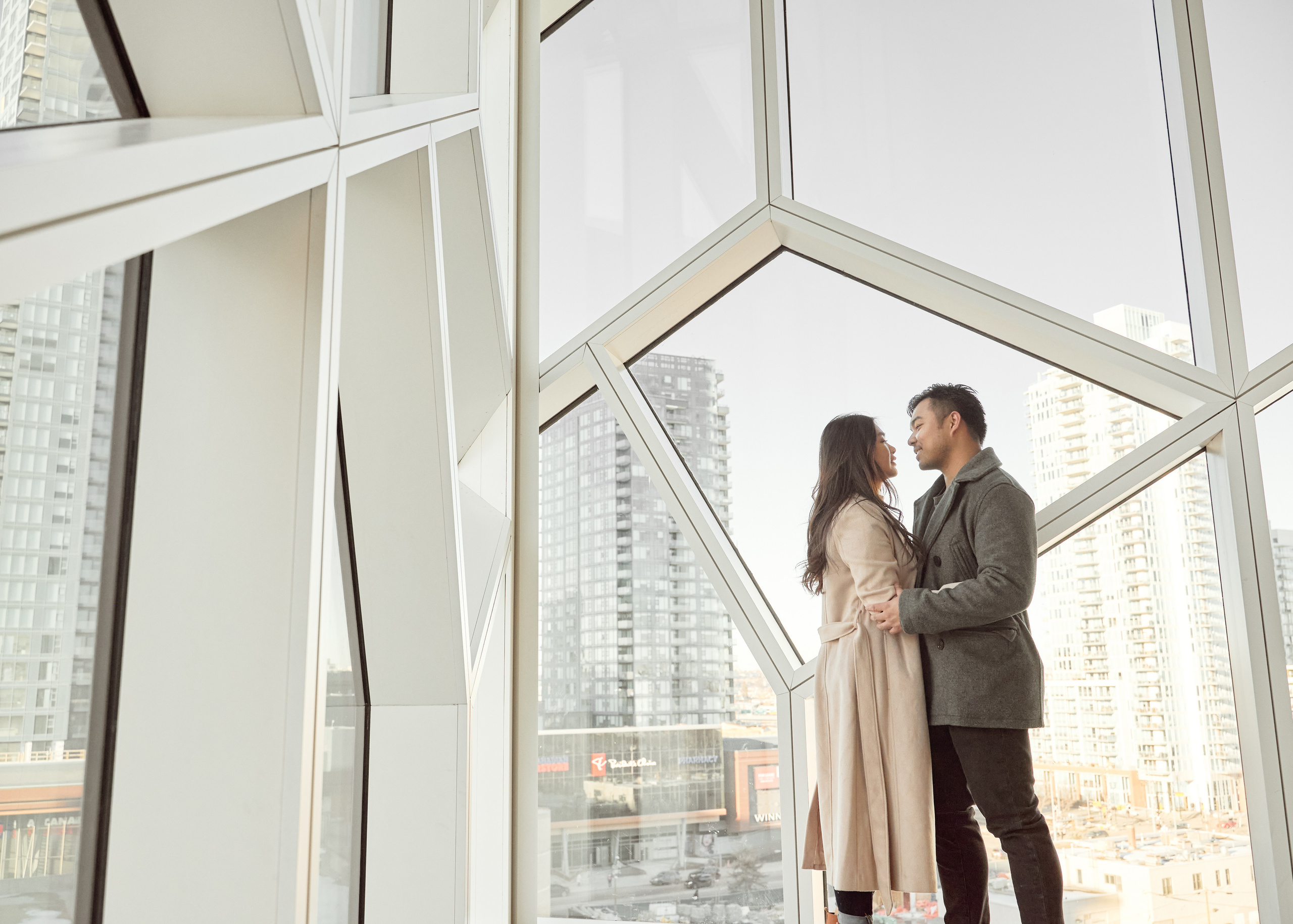 Engagement photoshoot in Calgary. Wedding photography and videography team