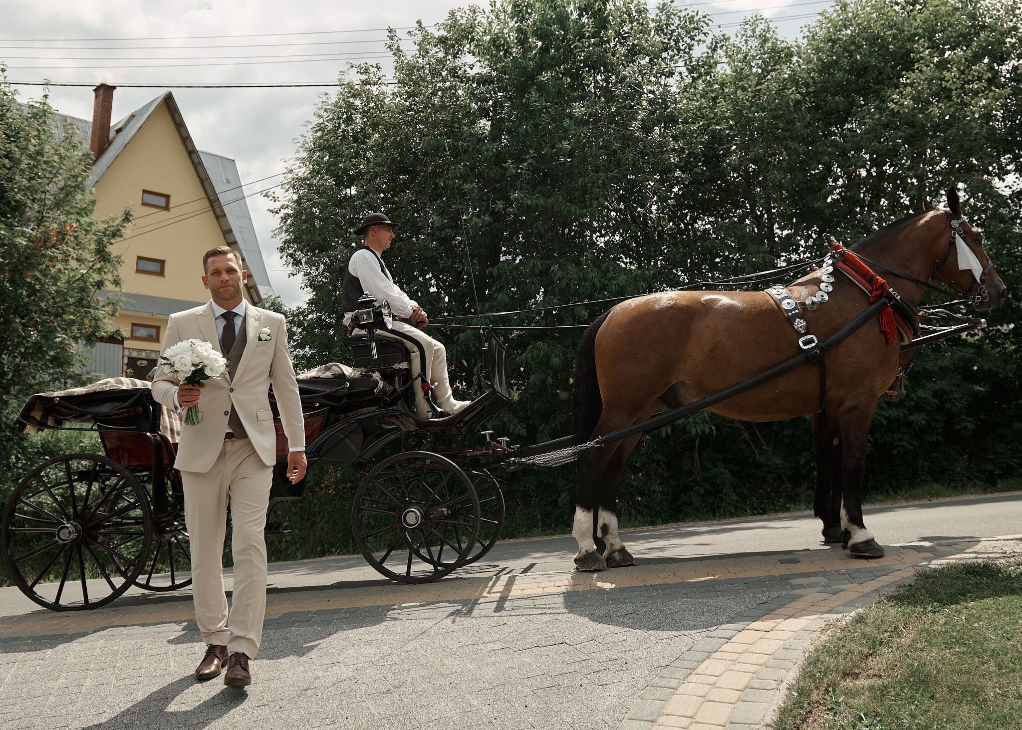 Wedding in mountains. Wedding photography and videography team