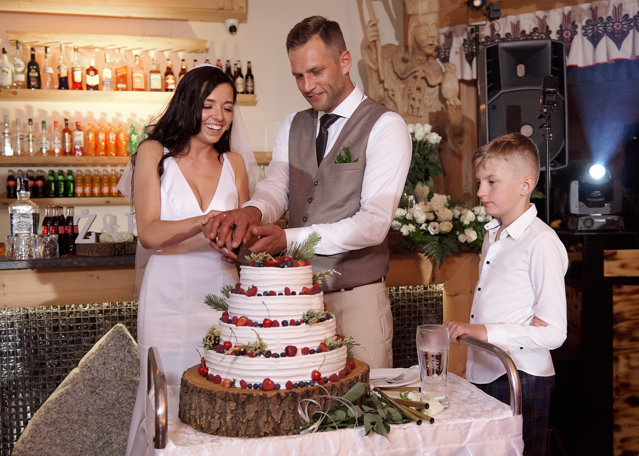 Wedding in mountains. Wedding photography and videography team