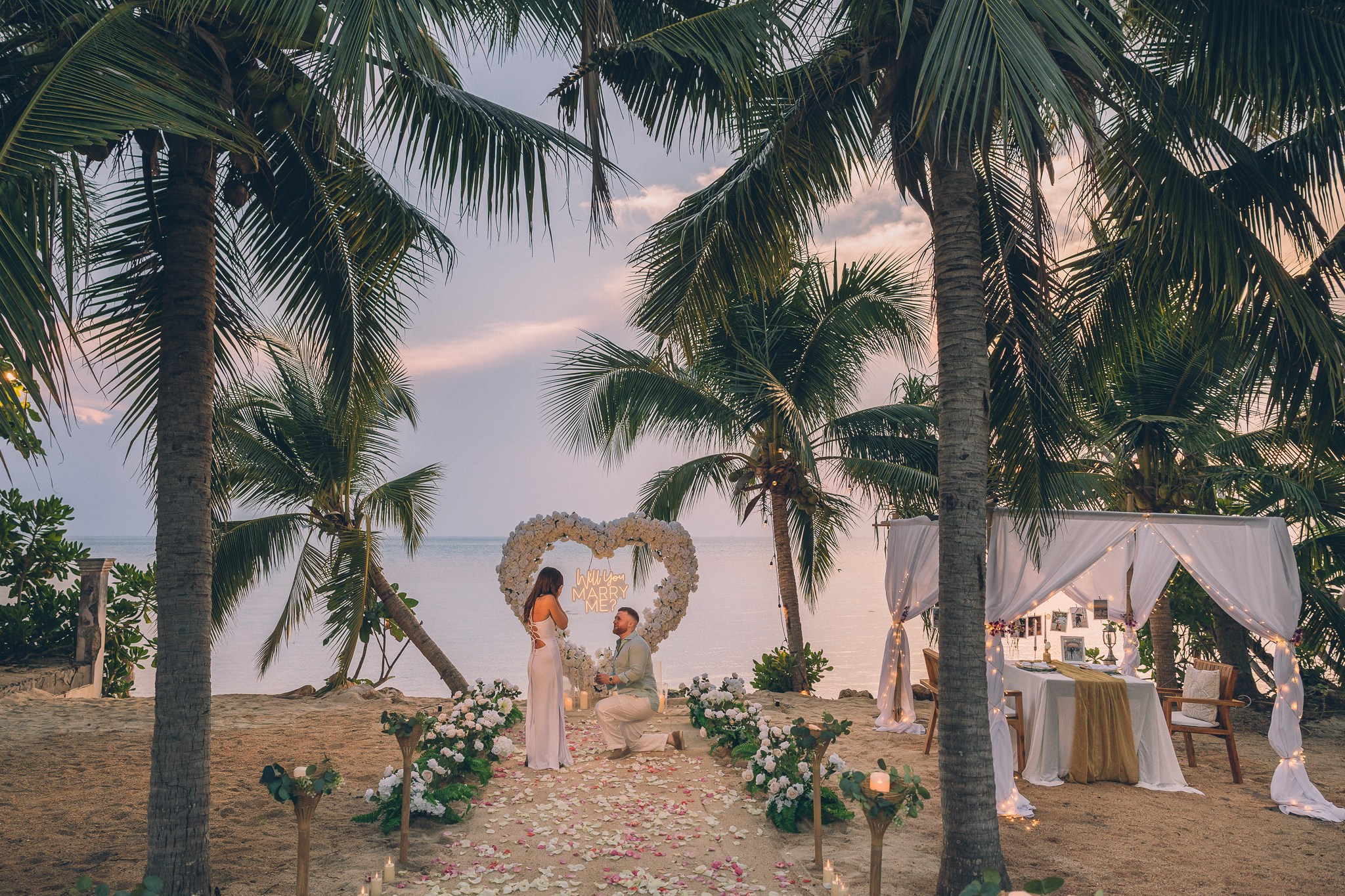 Locations. Romantic proposal on Koh Samui, Thailand