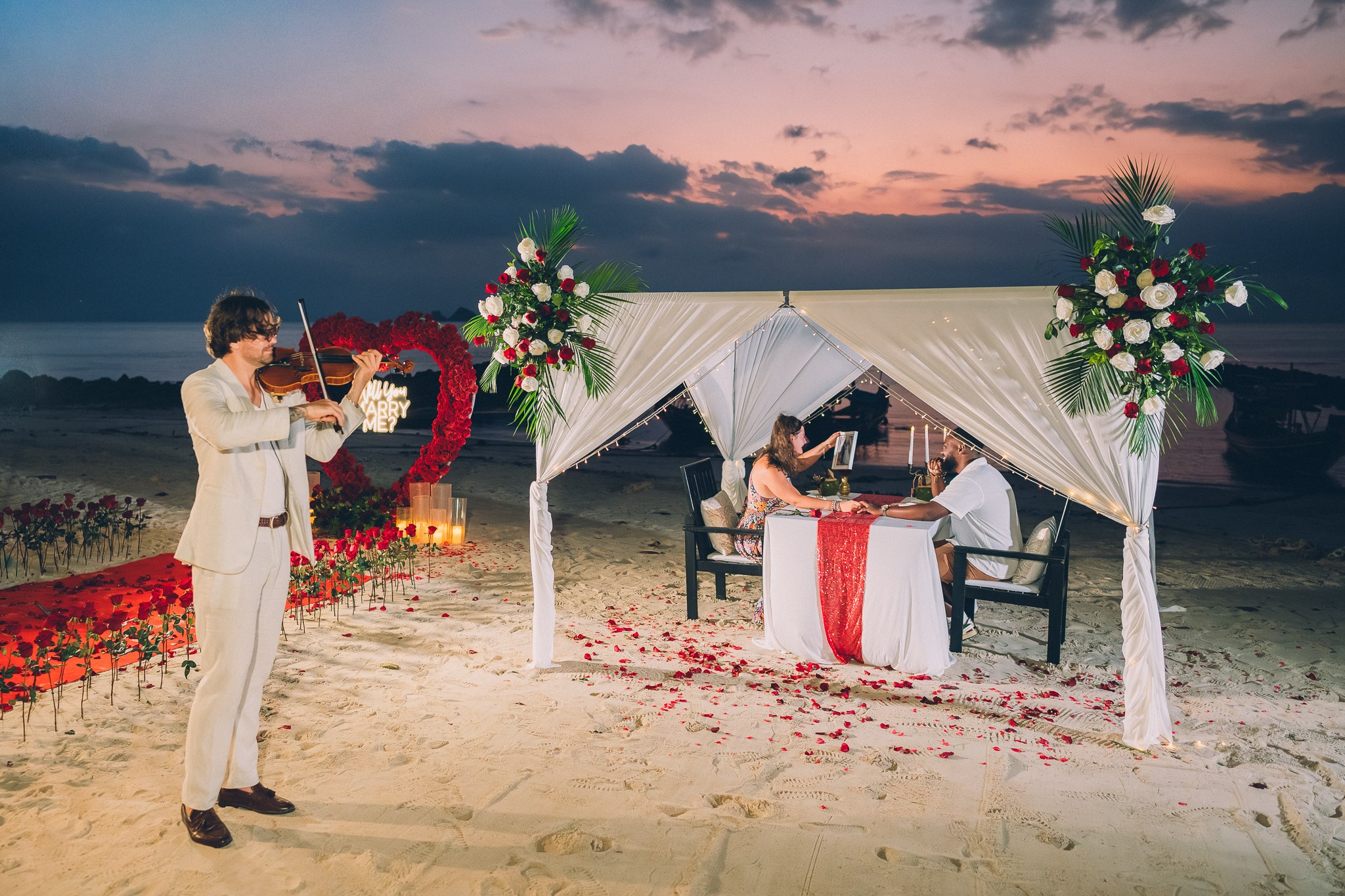 Romantic proposal on Koh Samui, Thailand