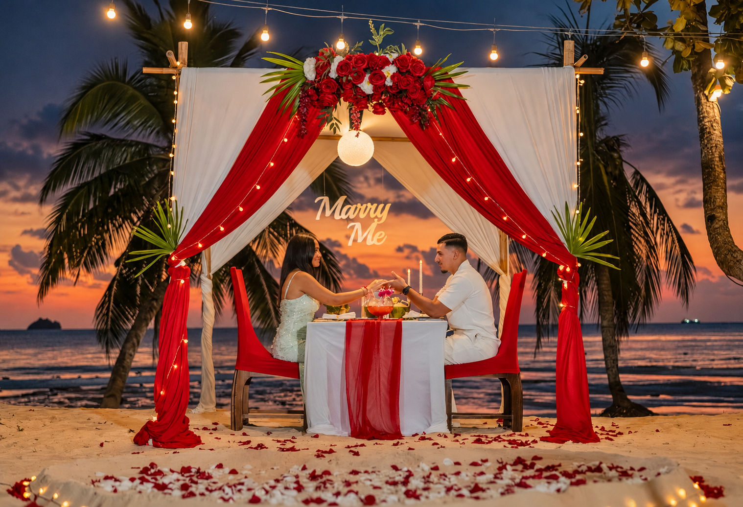 Locations. Romantic proposal on Koh Samui, Thailand
