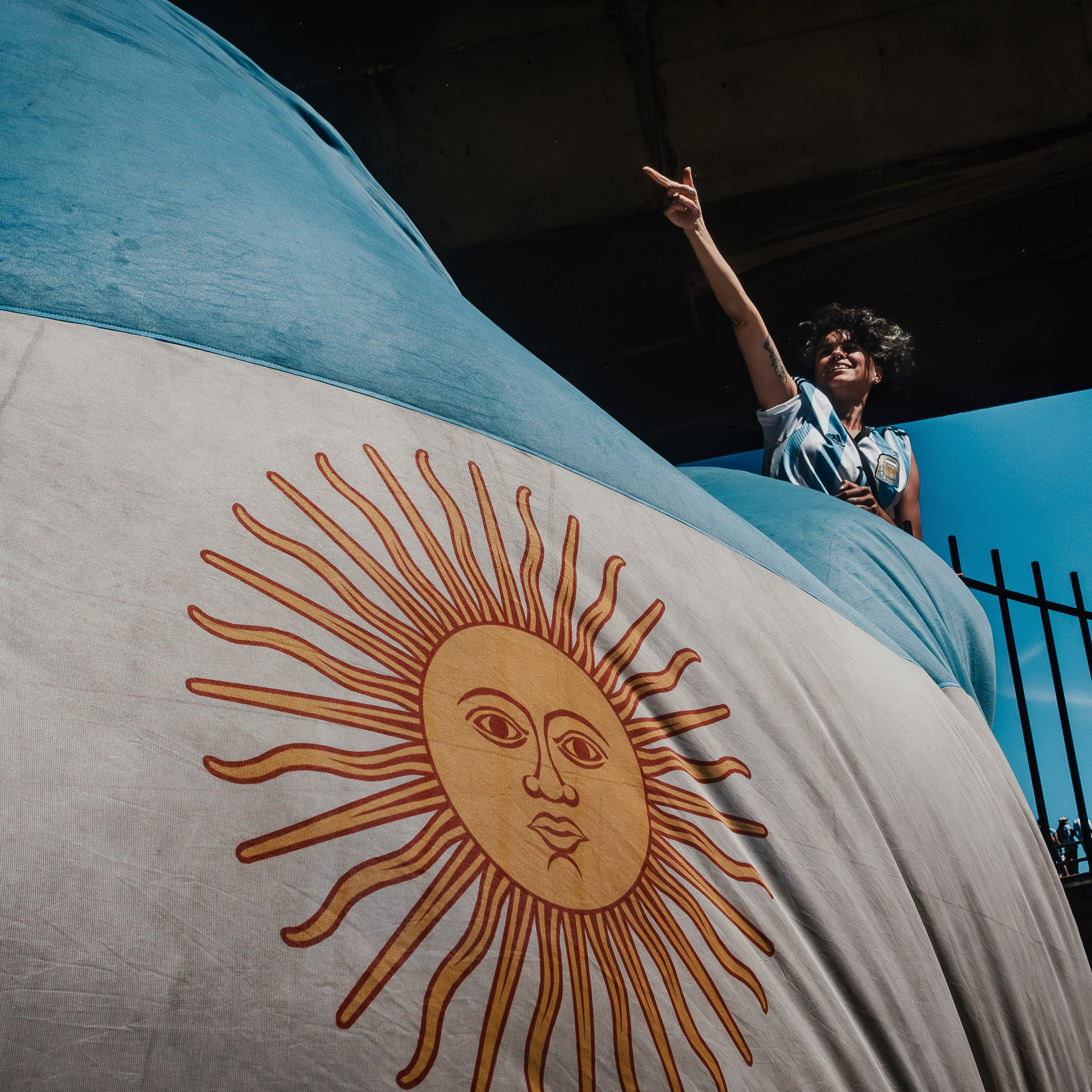 Argentina World Cup Champion. Celebrations in the City of Buenos Aires. Federico Borobio, street and documentary photography.