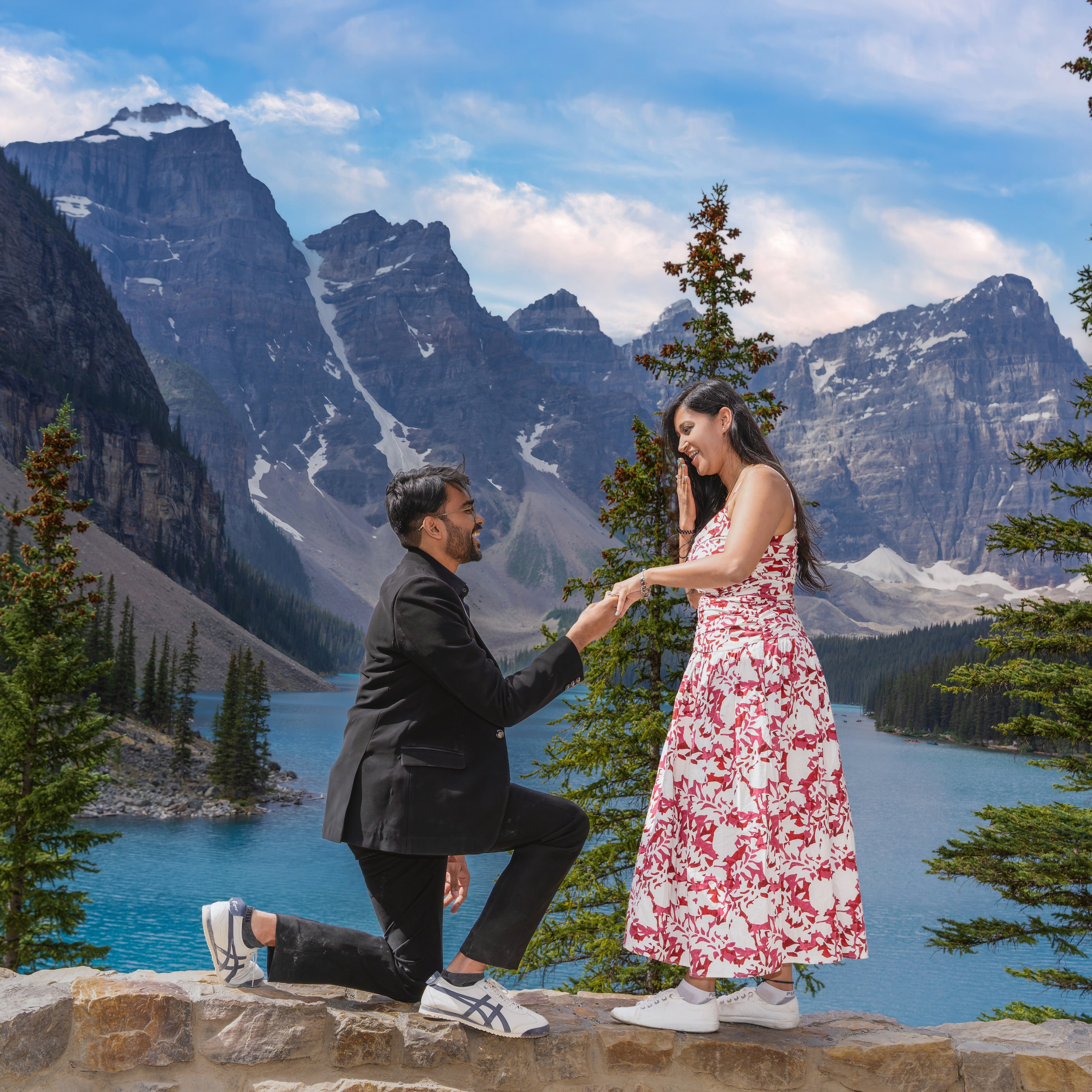 Yash & Riya — Surprise Proposal — Lake Louise, Banff
