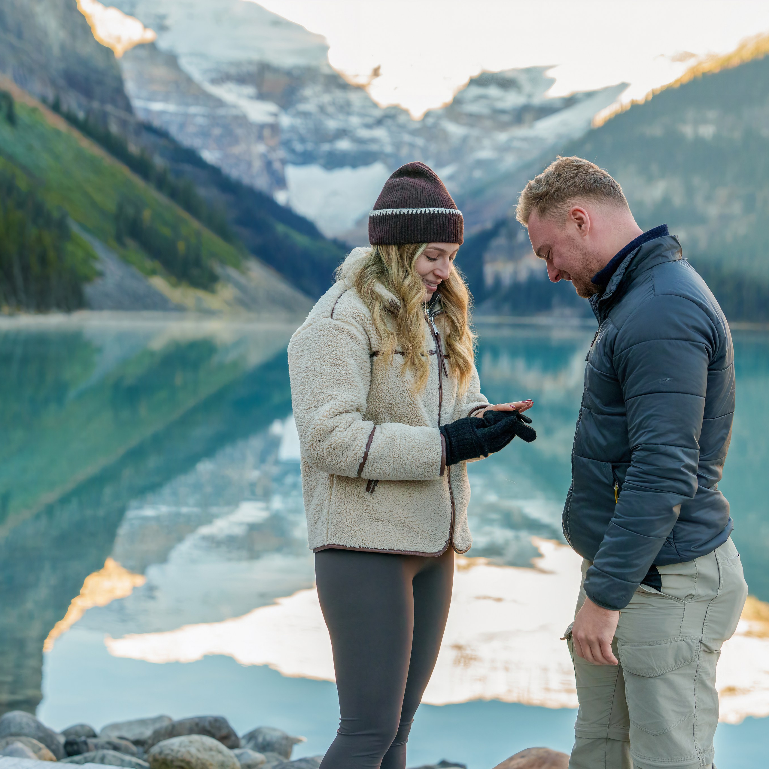 Harry & Steph — Surprise Proposal — Lake Louise / Banff