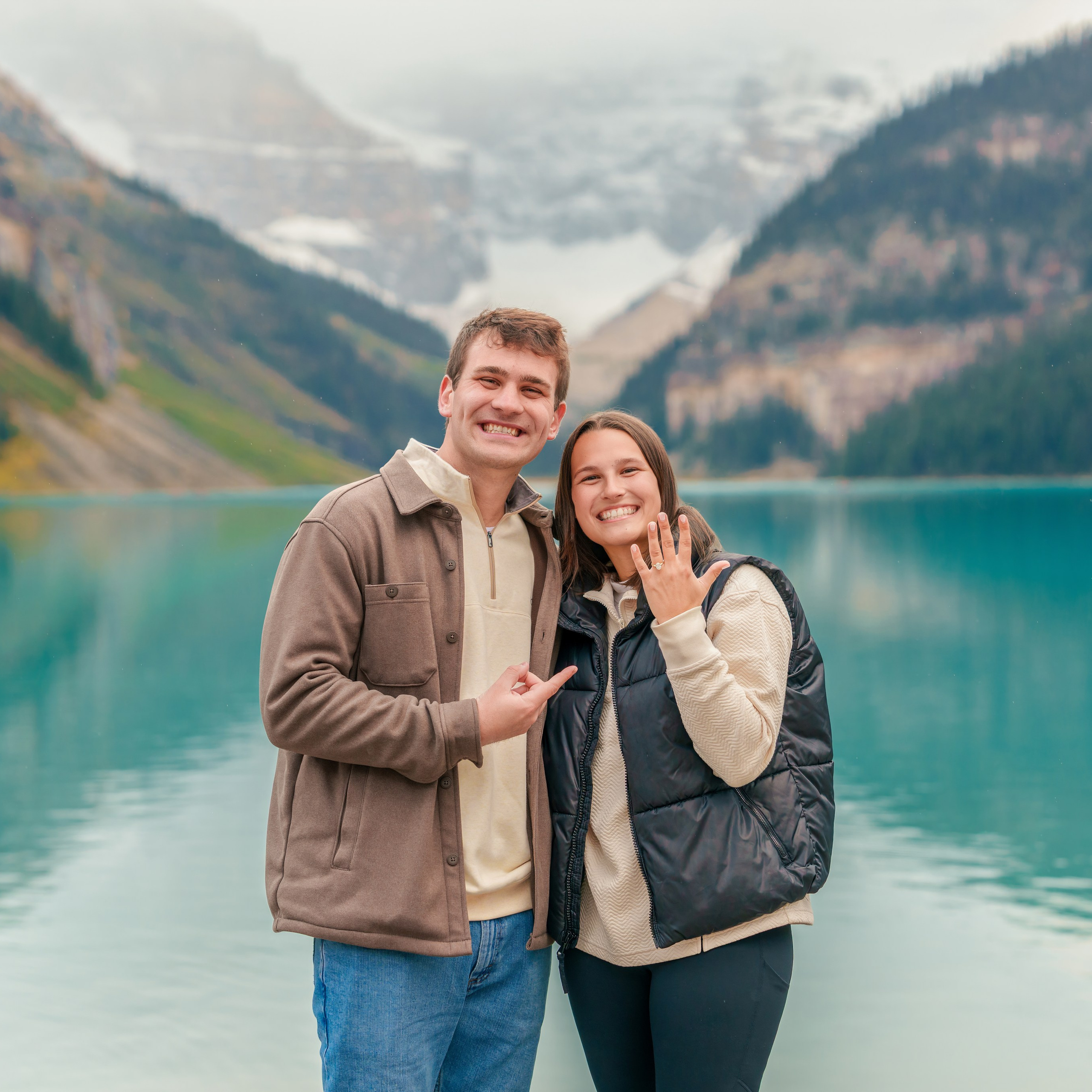 Evan & Alexis — Surprise Proposal — Lake Louise / Banff