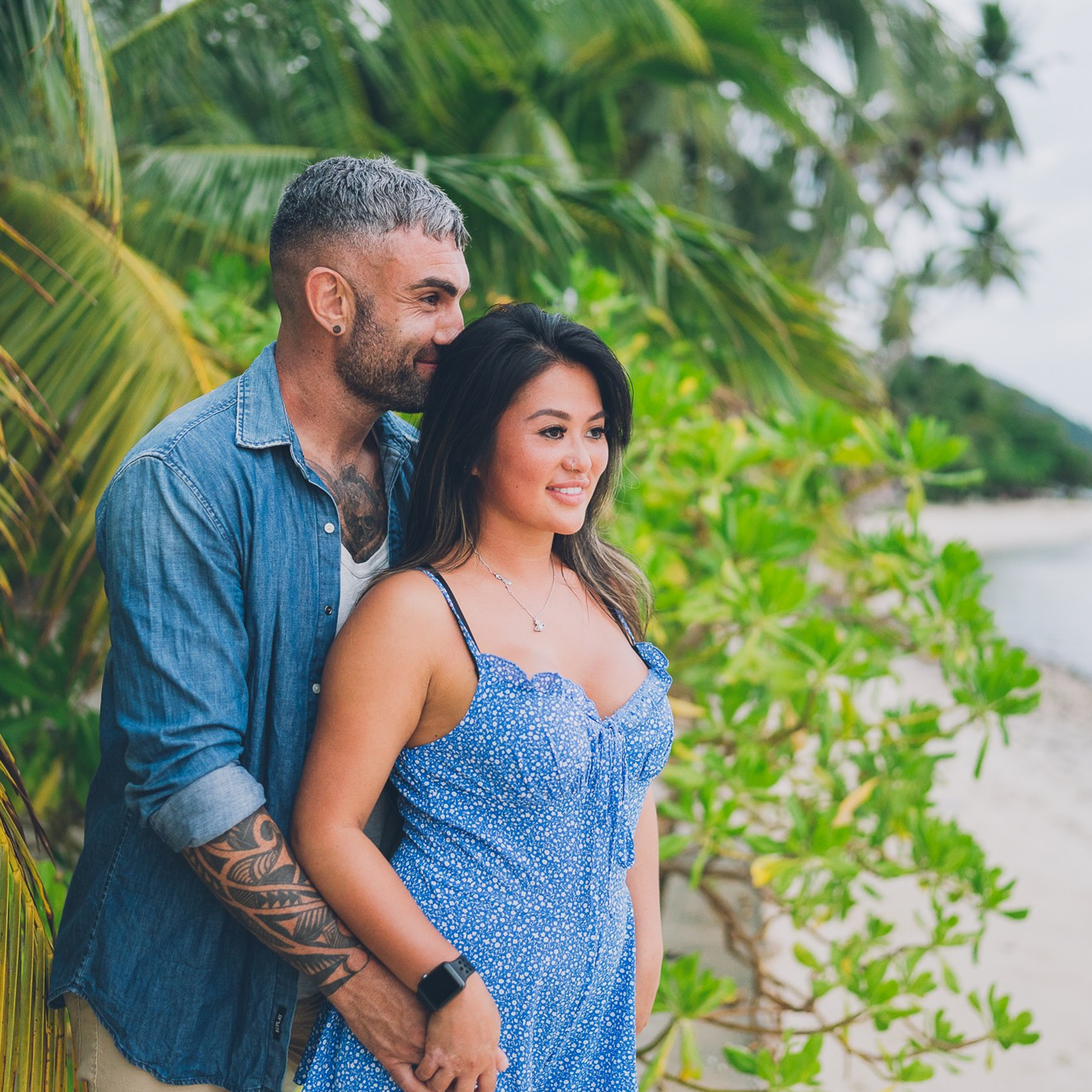 Luxury beach proposal in Koh Samui, Thailand. Private sunset setup with candles, flowers, and ocean view for an unforgettable engagement experience.