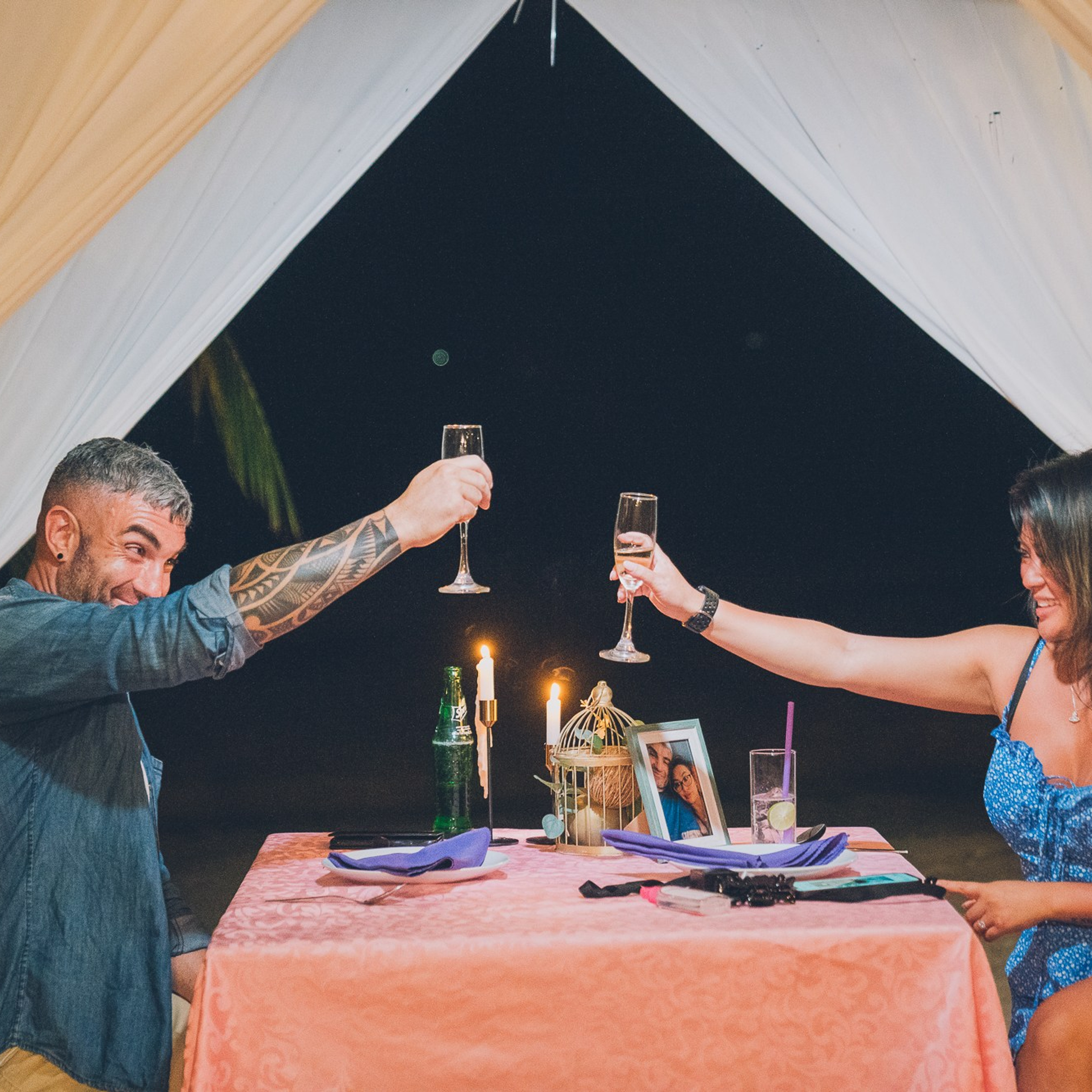 Photo. Romantic proposal on Koh Samui, Thailand