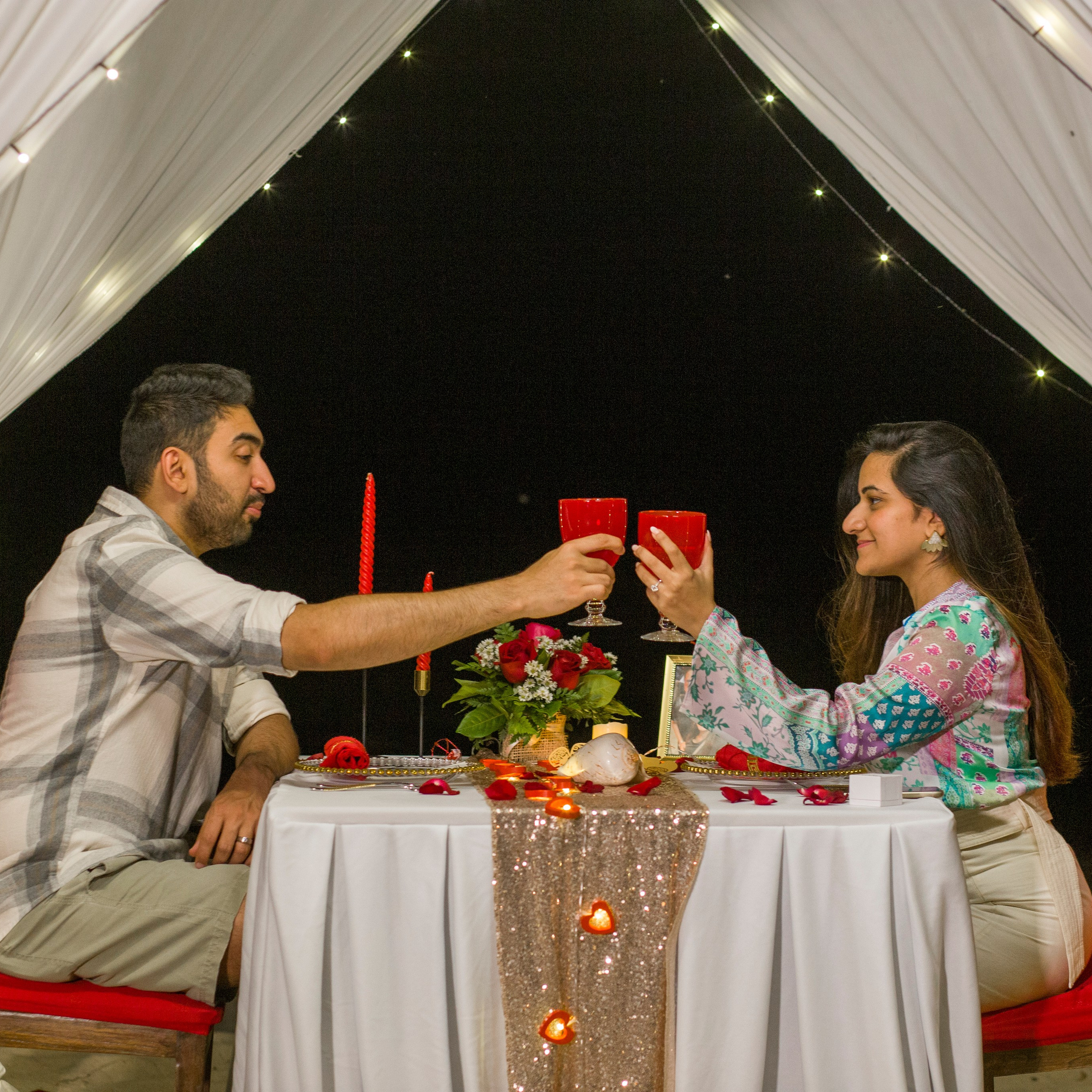 Photo. Romantic proposal on Koh Samui, Thailand