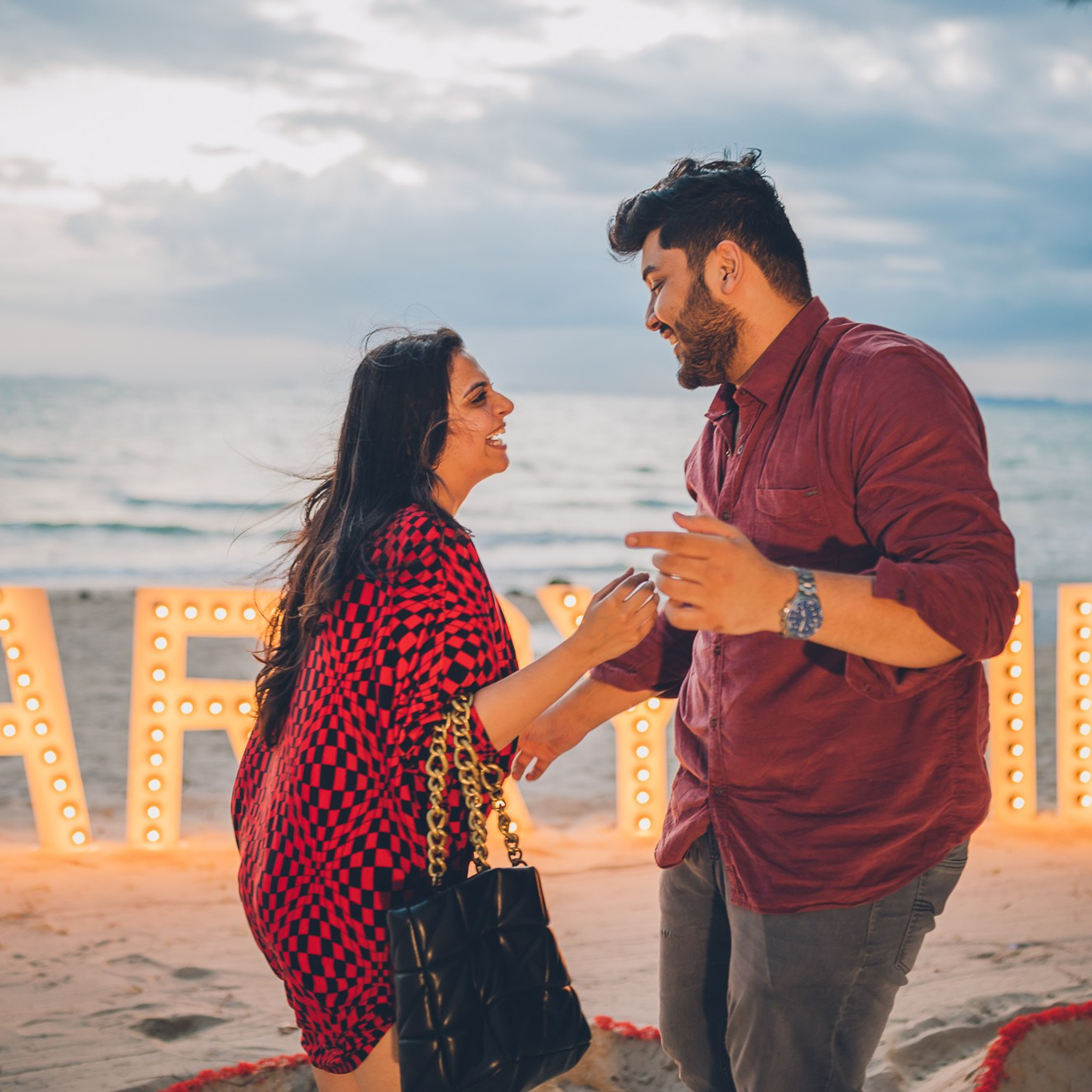 Photo. Romantic proposal on Koh Samui, Thailand