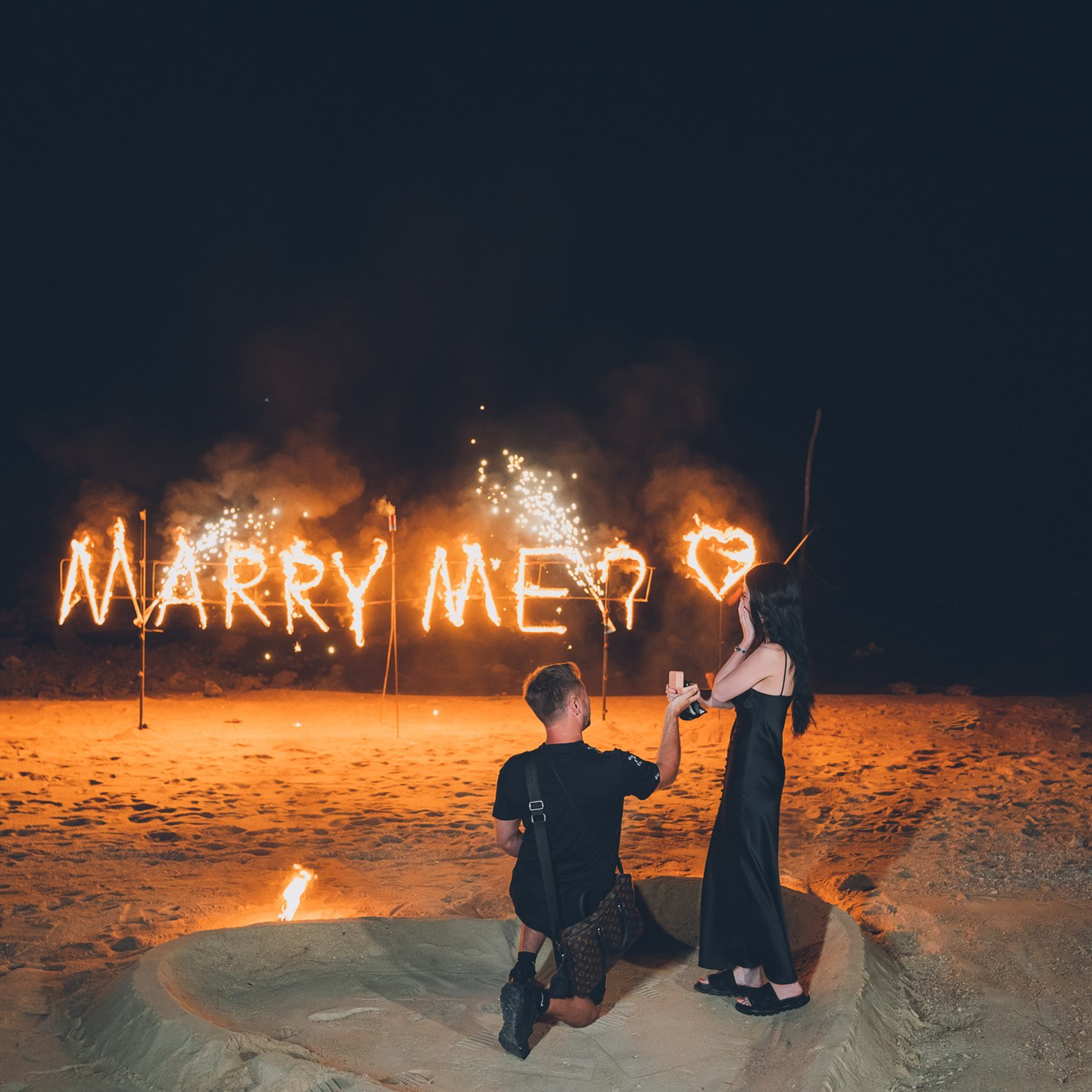 Photo. Romantic proposal on Koh Samui, Thailand
