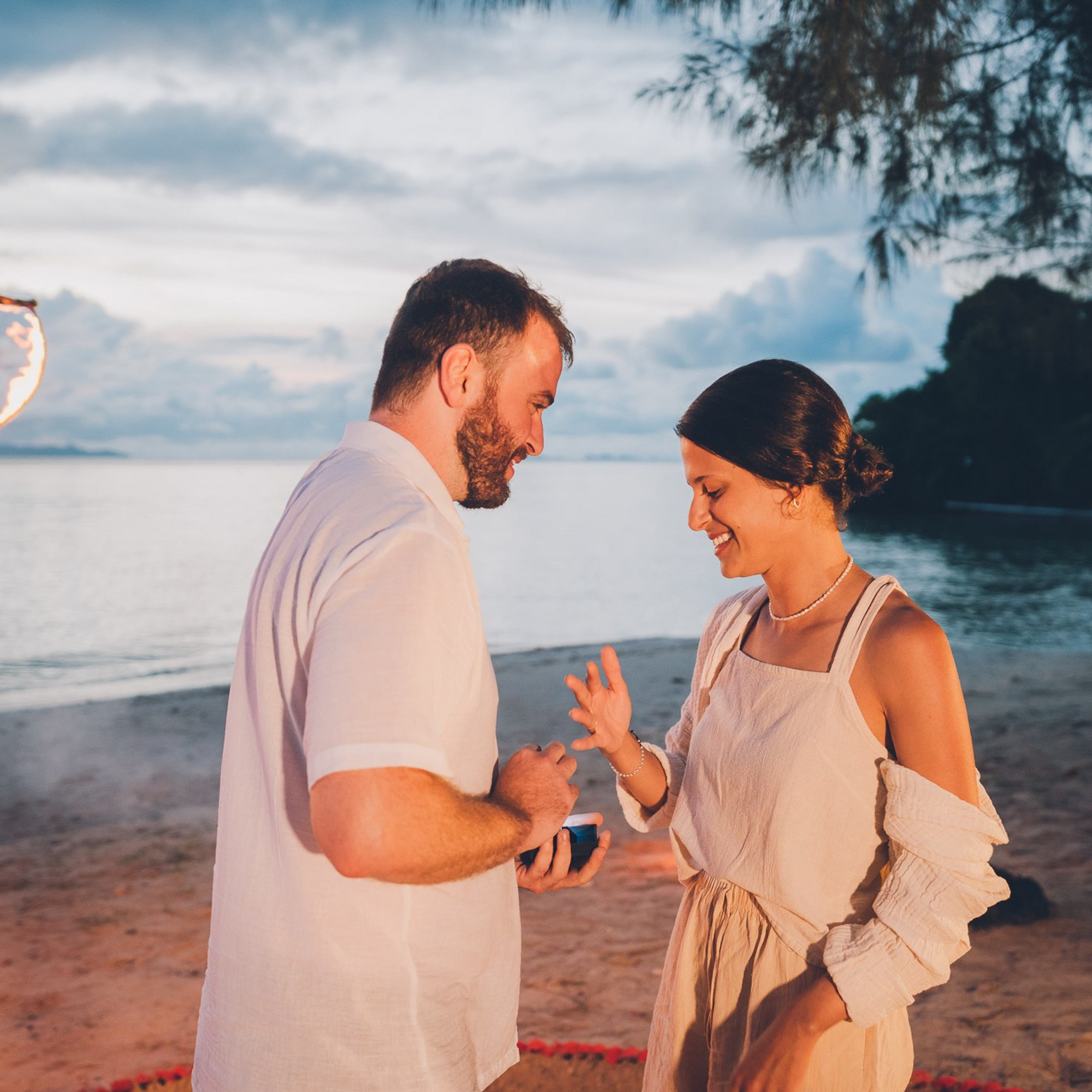 Photo. Romantic proposal on Koh Samui, Thailand