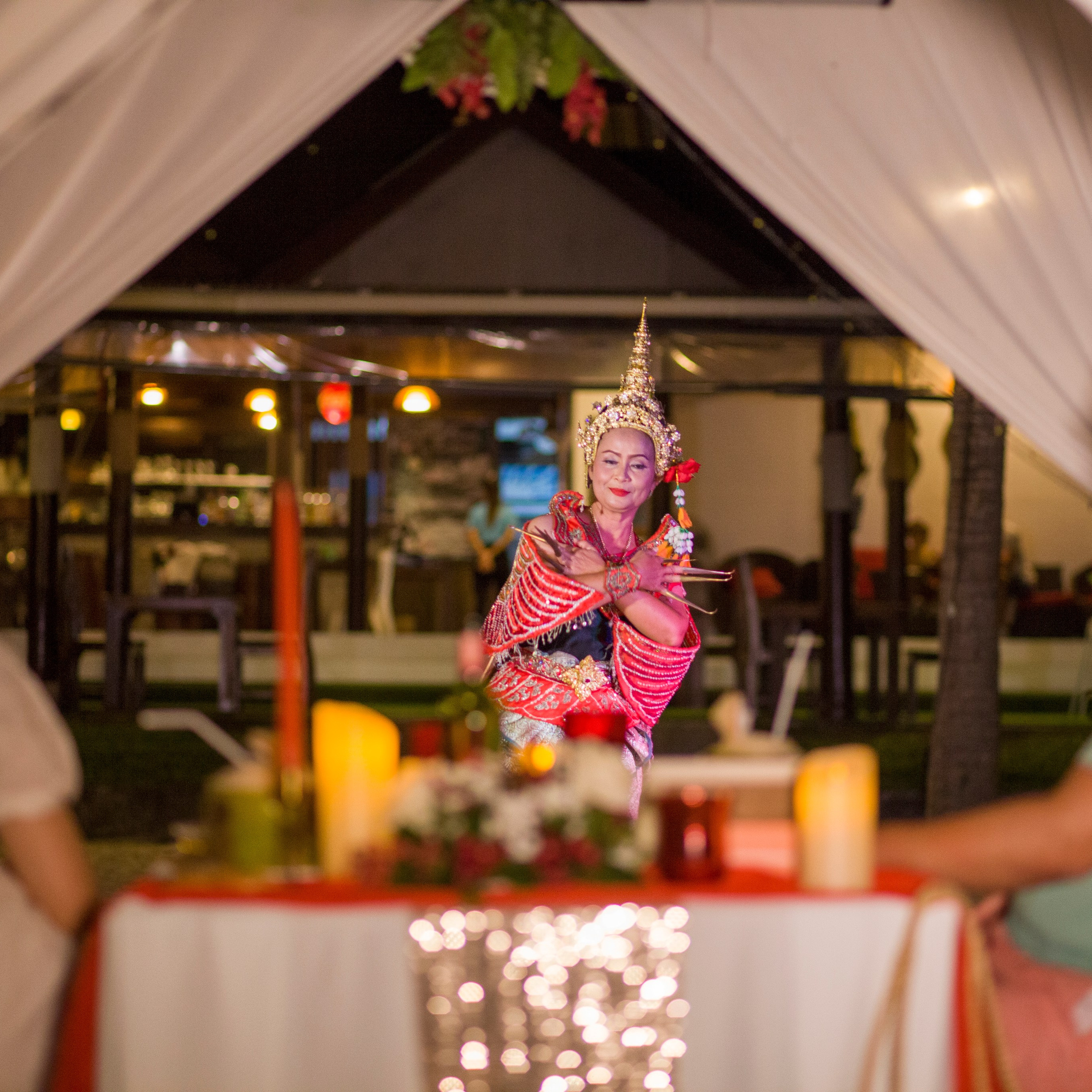Luxury beach proposal in Koh Samui, Thailand. Private sunset setup with candles, flowers, and ocean view for an unforgettable engagement experience.