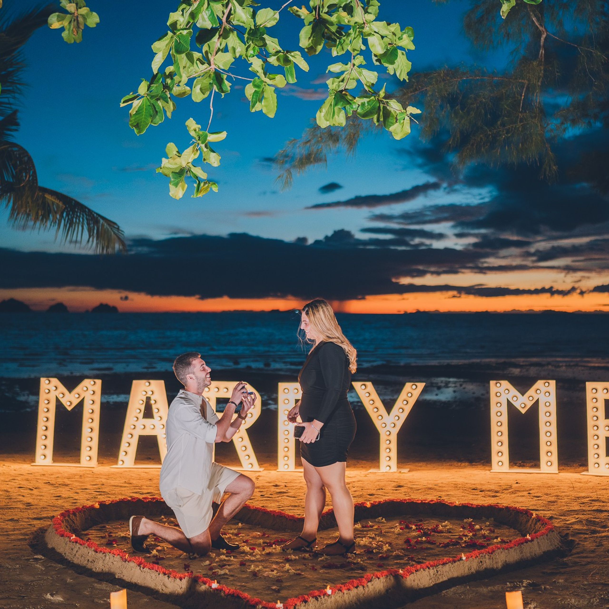 Photo. Romantic proposal on Koh Samui, Thailand