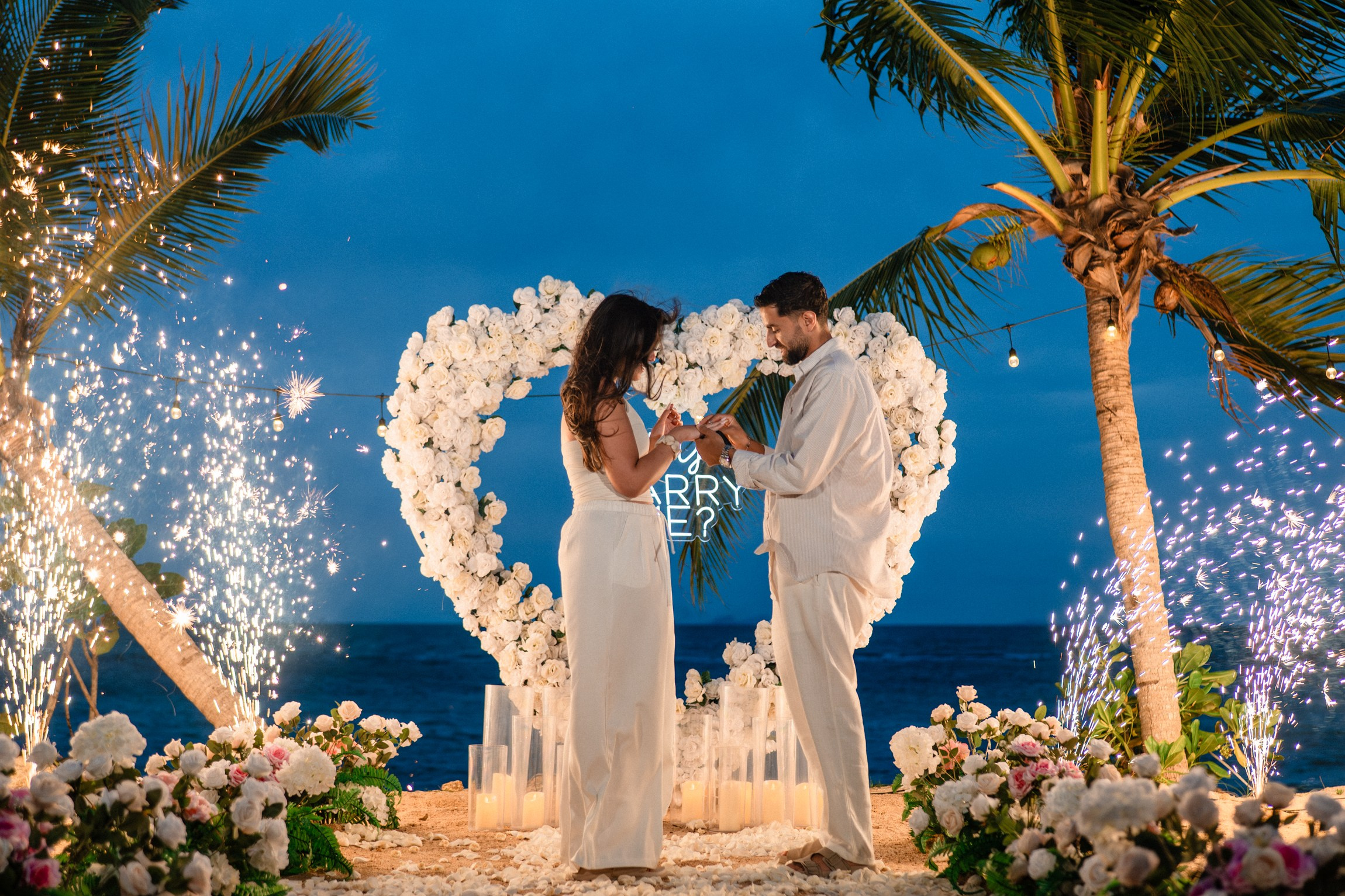 Romantic proposal on Koh Samui, Thailand