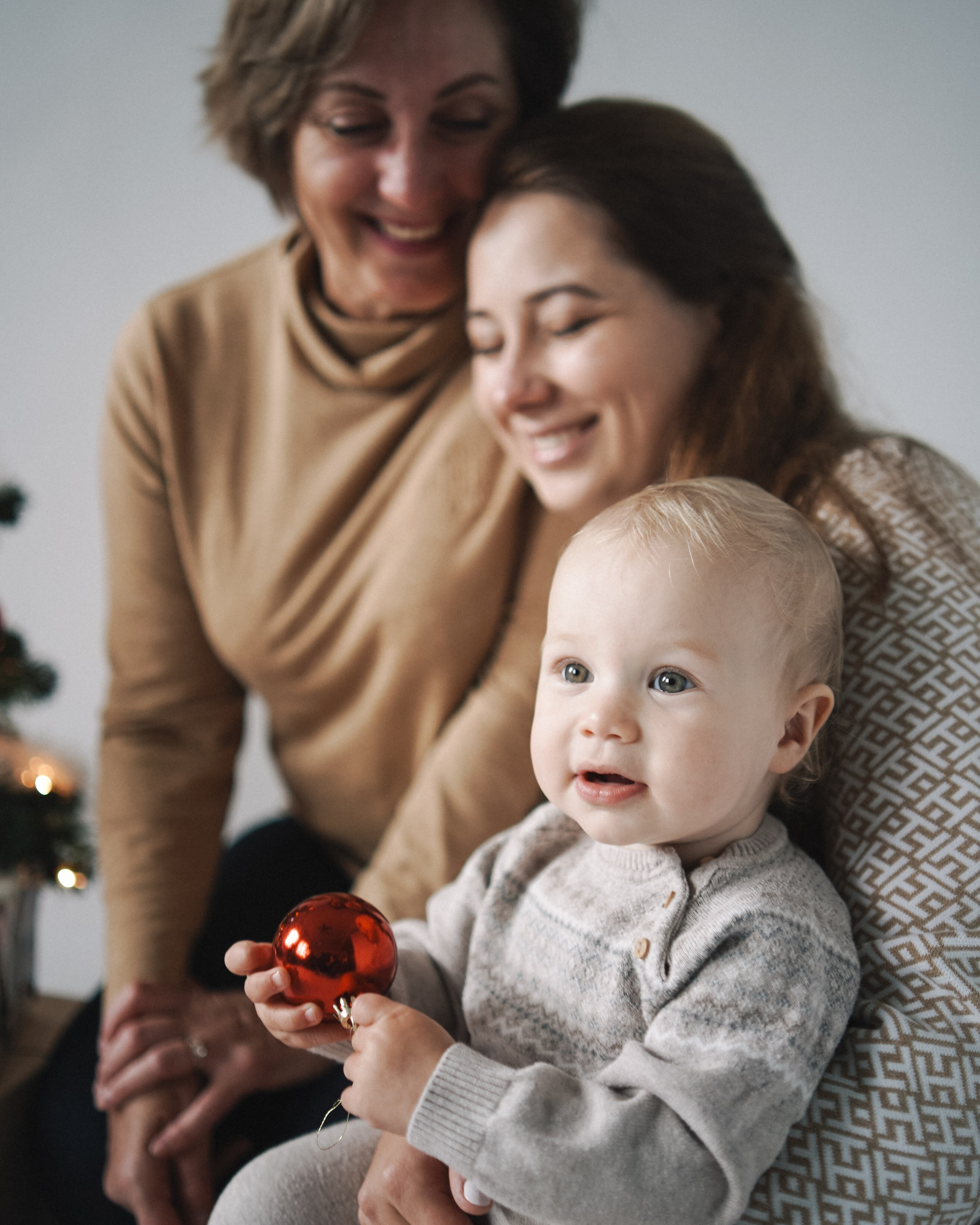 Three Generational Portrait in Burnaby Studio