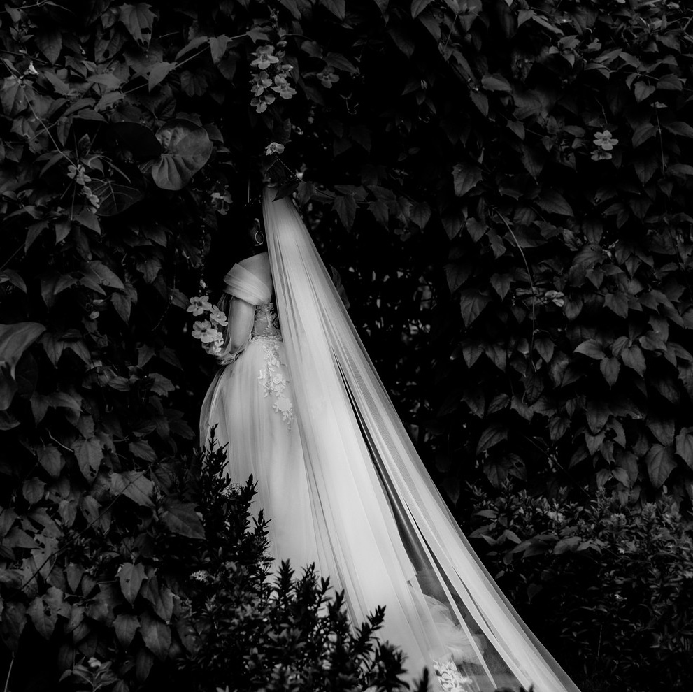 fotografía creativa de novia estilo magico.