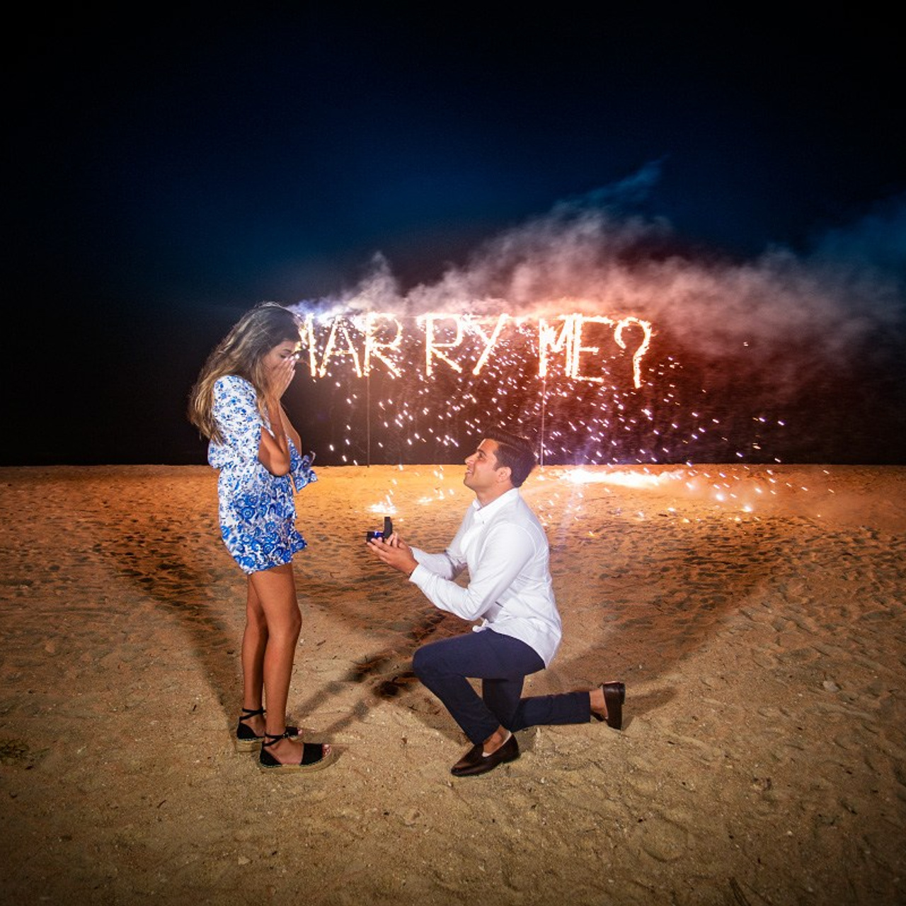 Photo. Romantic proposal on Koh Samui, Thailand