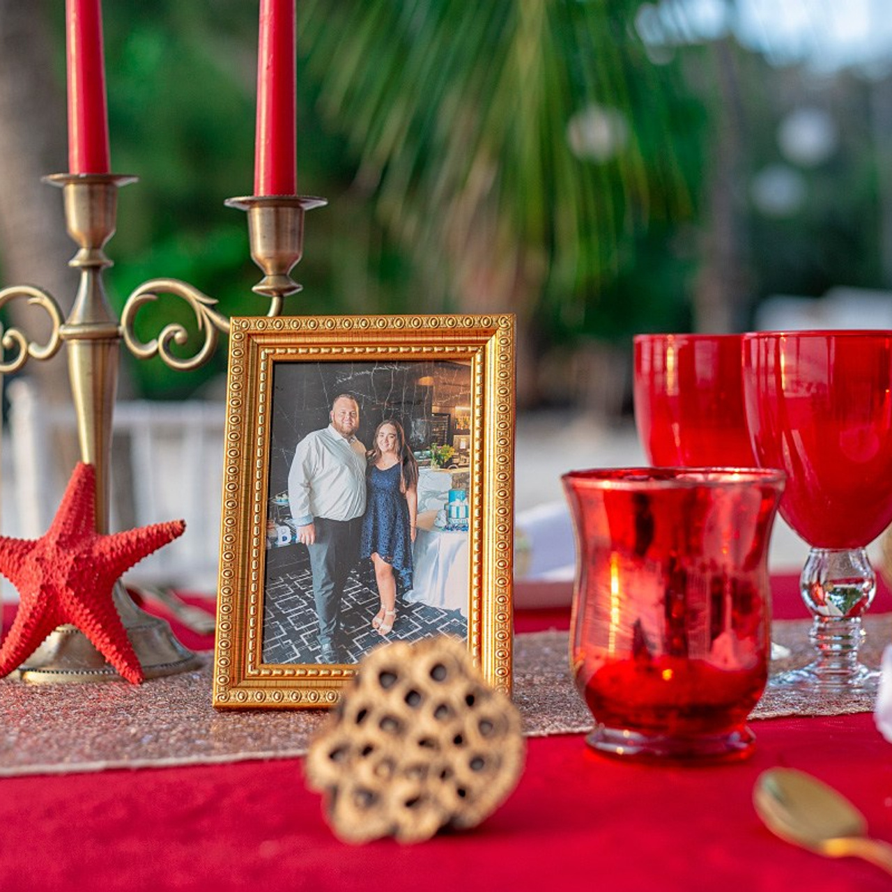 Luxury beach proposal in Koh Samui, Thailand. Private sunset setup with candles, flowers, and ocean view for an unforgettable engagement experience.