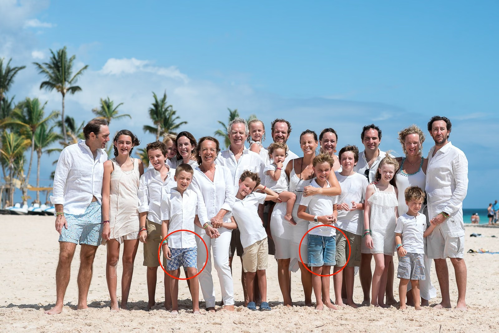 Candid family photography on Bavaro Beach with natural light.