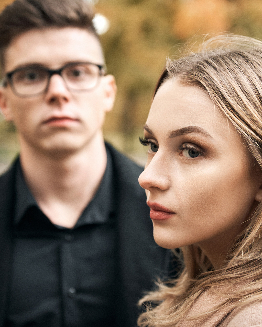 Fall romantic love story. Wedding photography and videography team