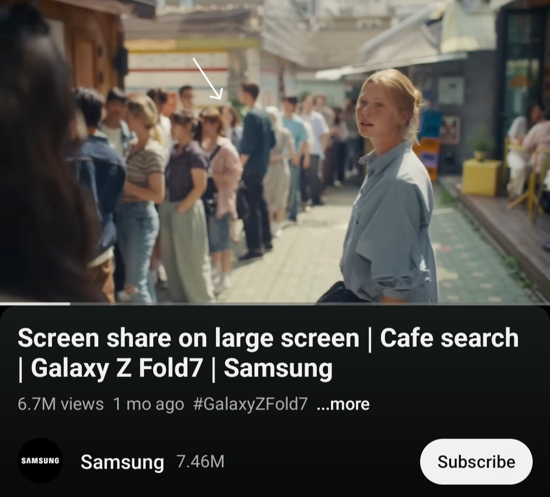 2025 Samsung Galaxy Z Fold7 바이럴 광고 — Extra model. Photographer in Seoul Dobrokvashina Natalya
