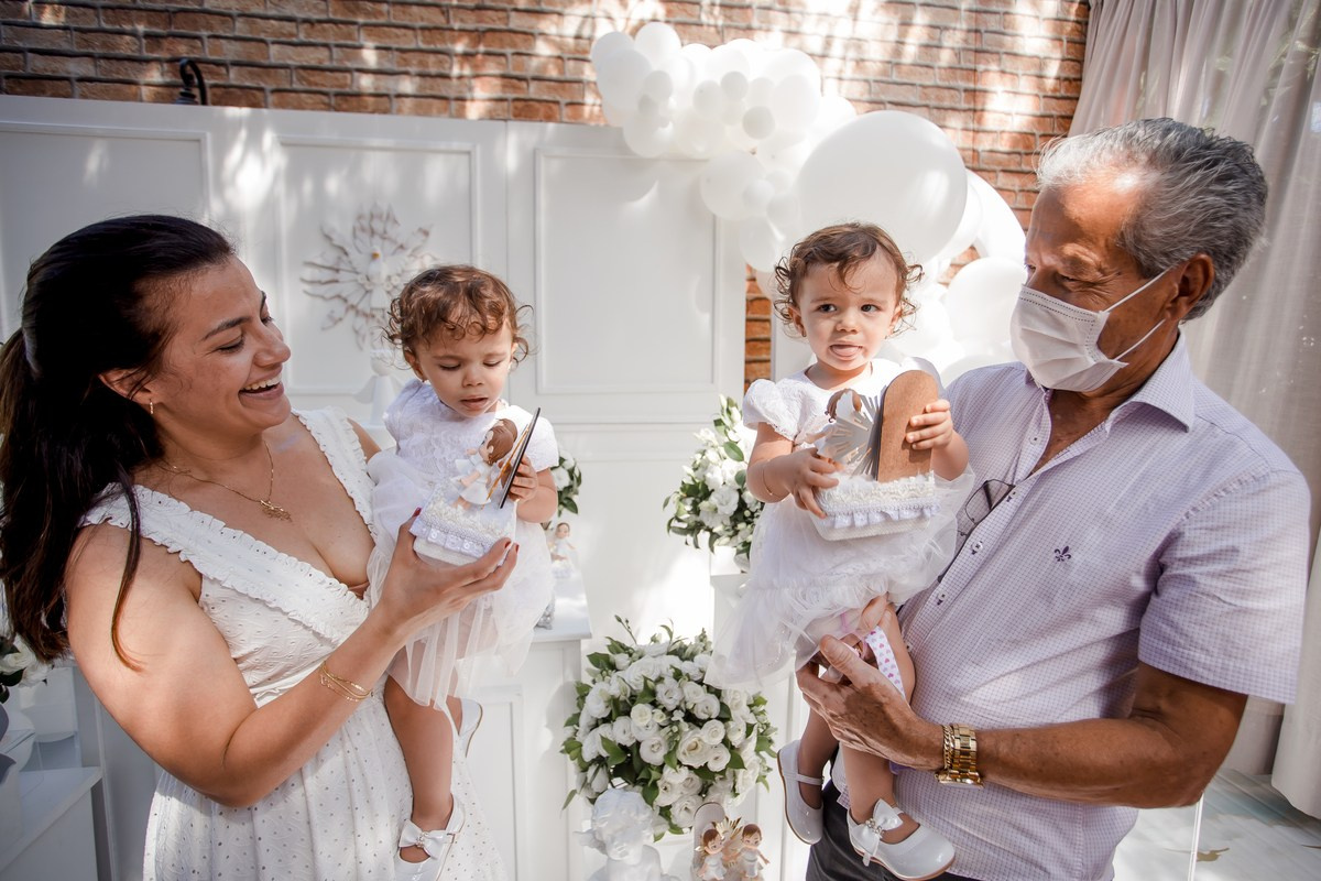 Batizado da Ana Clara e Maria Rita. Fotógrafa de Eventos em São Paulo e Sorocaba Kika Damasceno
