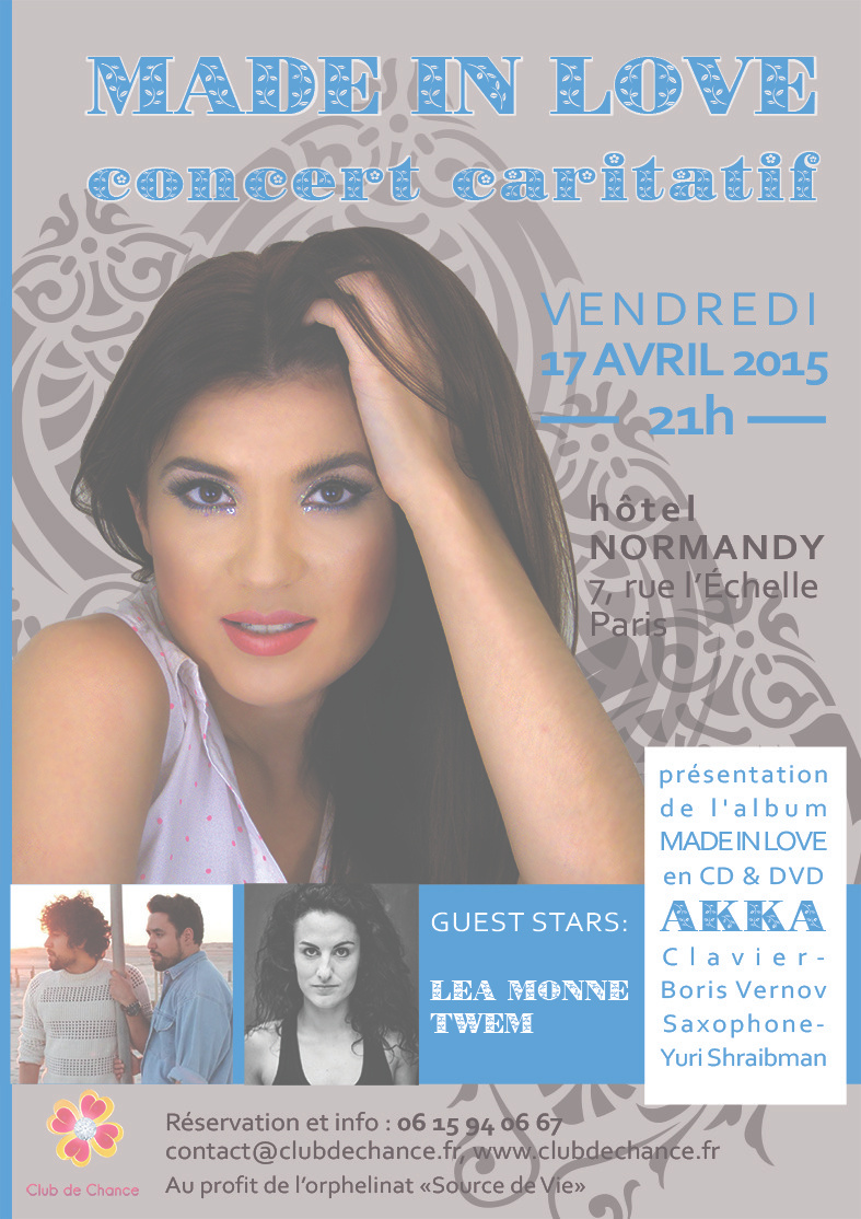 Affiche de concert AKKA Lea Monne Club de Chance 