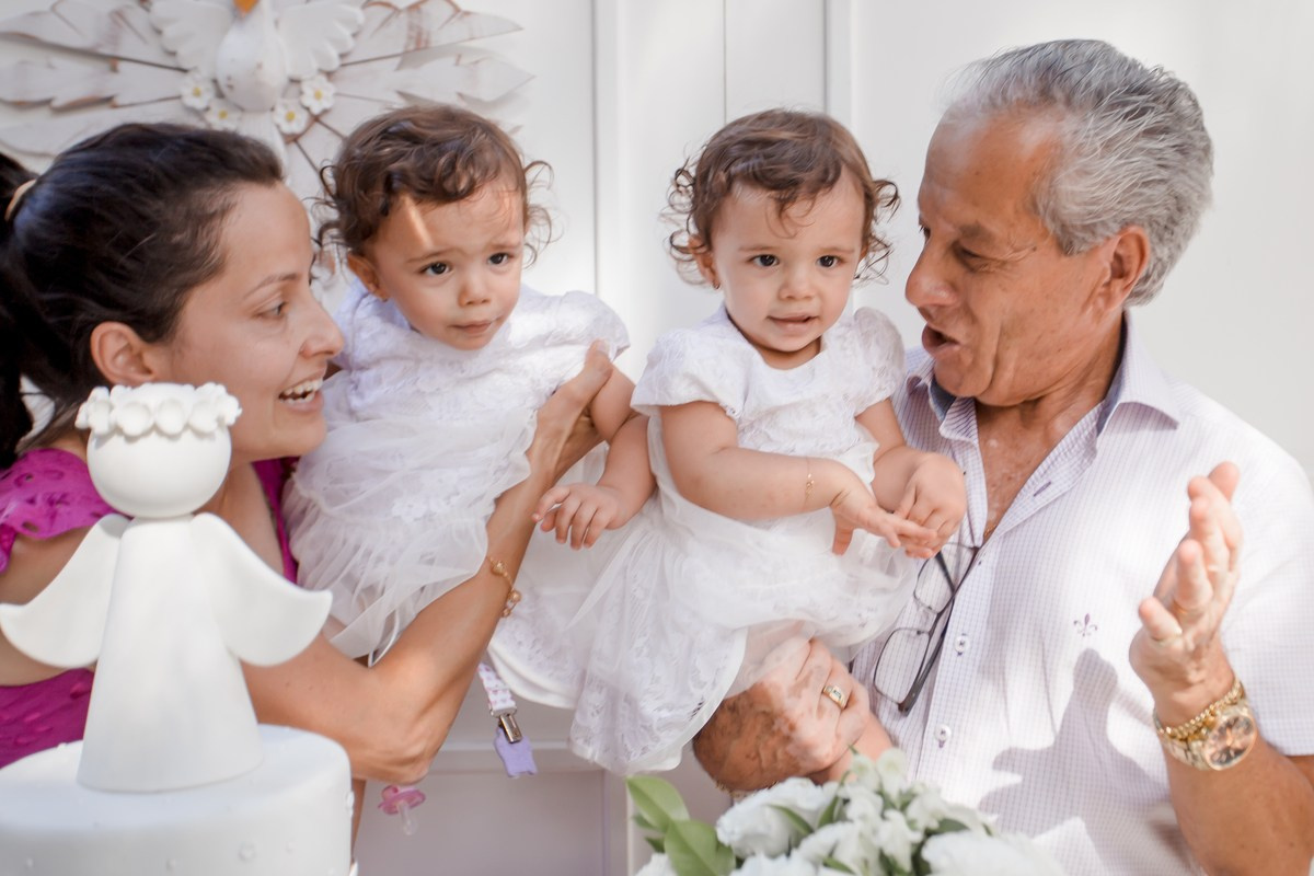Batizado da Ana Clara e Maria Rita. Fotógrafa de Eventos em São Paulo e Sorocaba Kika Damasceno
