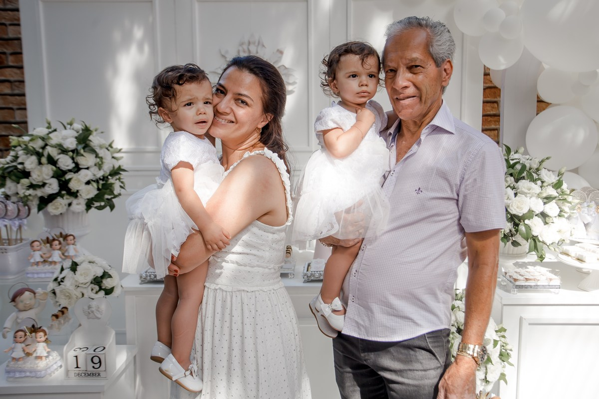 Batizado da Ana Clara e Maria Rita. Fotógrafa de Eventos em São Paulo e Sorocaba Kika Damasceno
