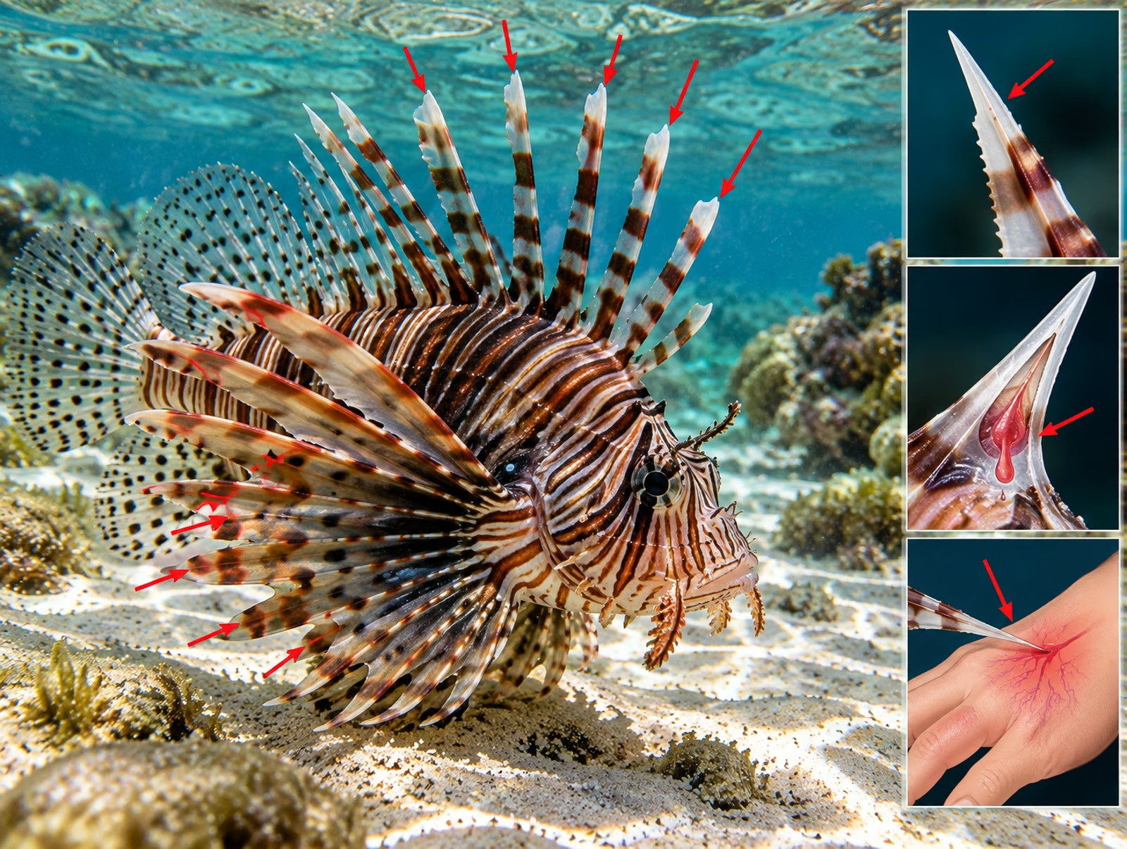 Lionfish in the waters of Bavaro Beach in the Dominican Republic