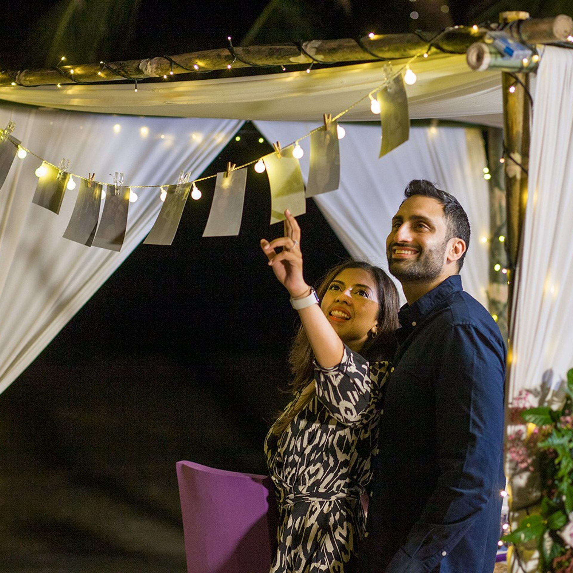 Luxury beach proposal in Koh Samui, Thailand. Private sunset setup with candles, flowers, and ocean view for an unforgettable engagement experience.