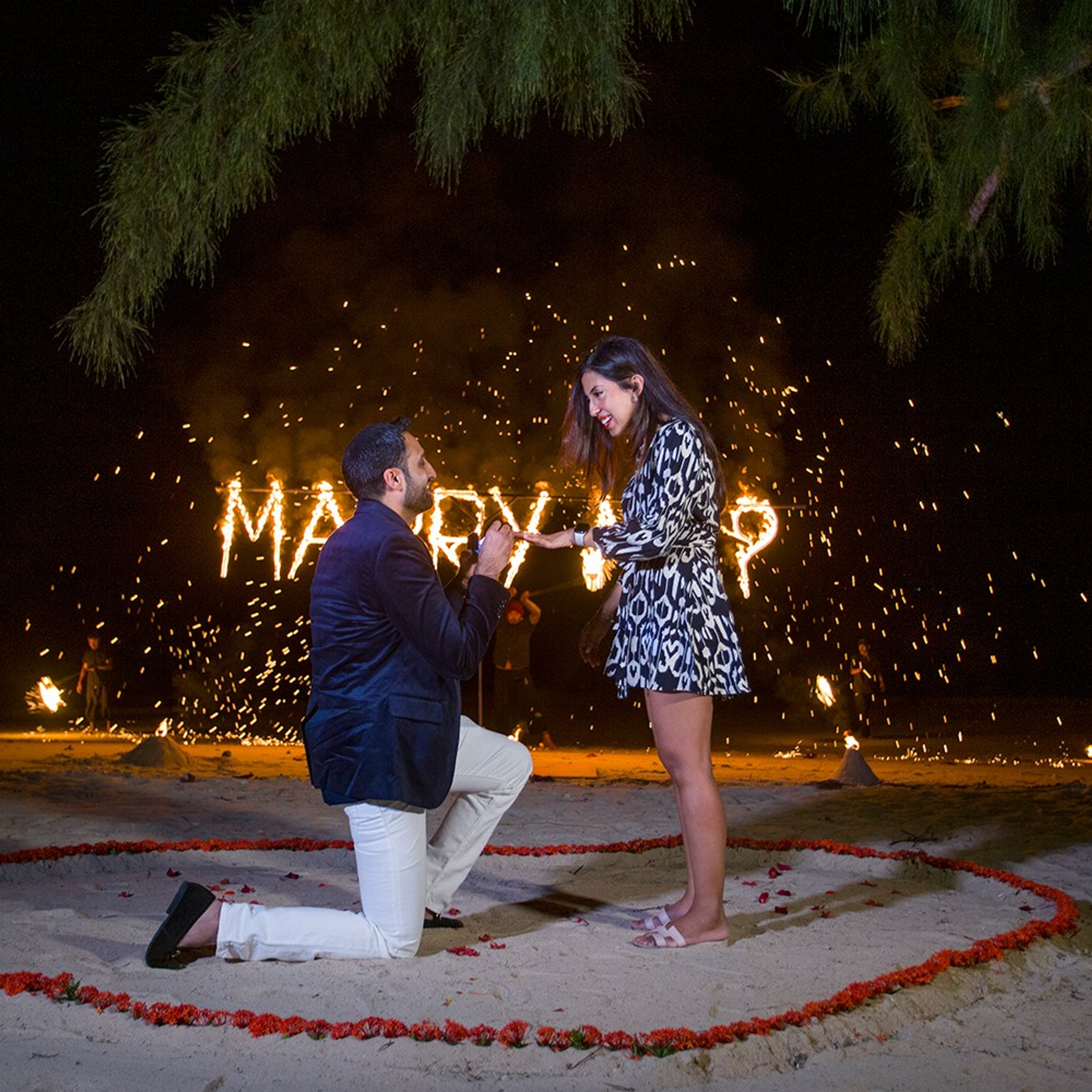 Photo. Romantic proposal on Koh Samui, Thailand