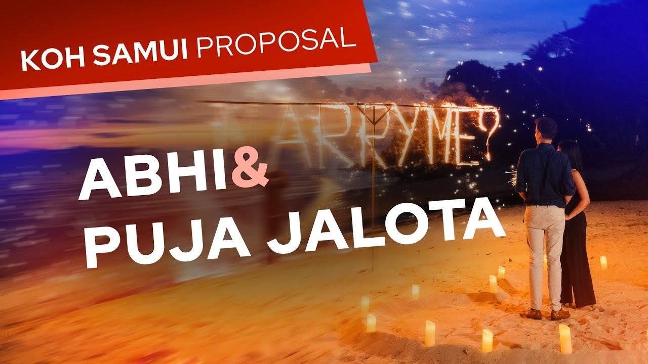 Video. Romantic proposal on Koh Samui, Thailand