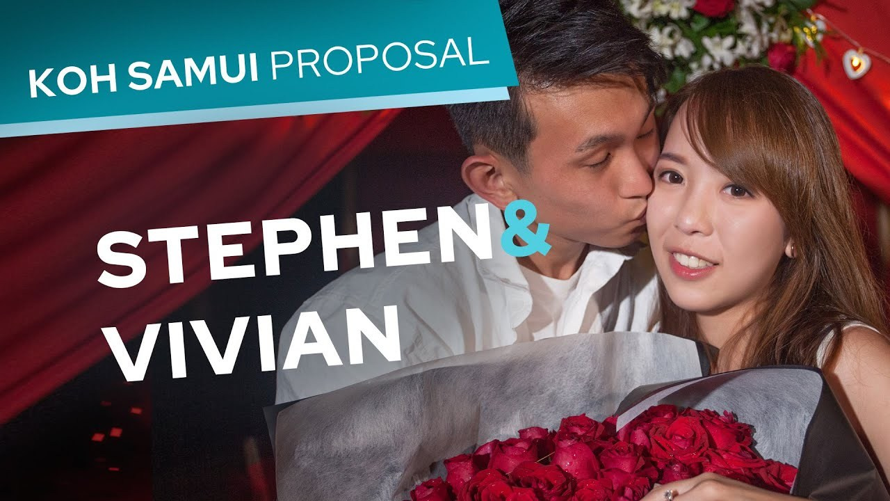 Video. Romantic proposal on Koh Samui, Thailand