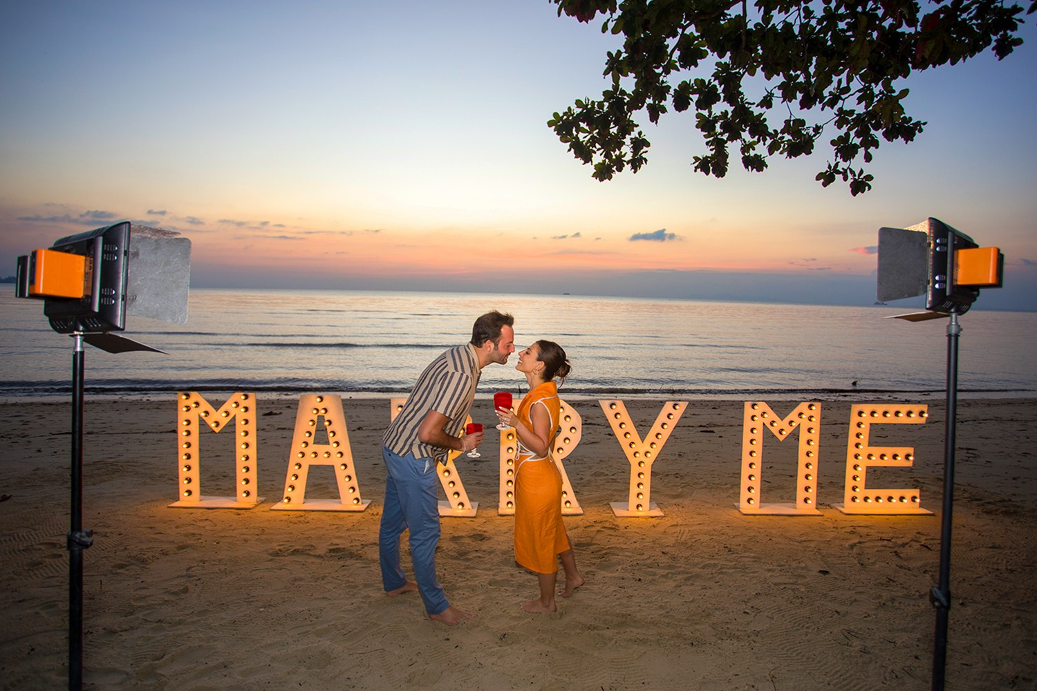 LED huge letters MARRY ME