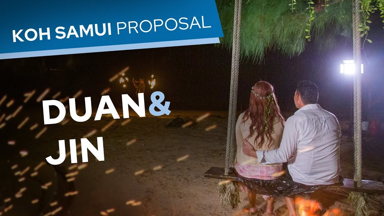 Video. Romantic proposal on Koh Samui, Thailand