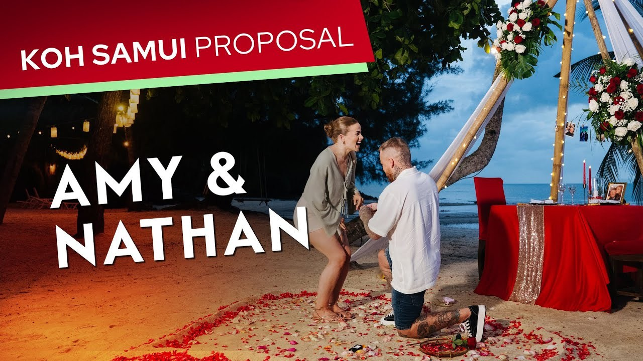 Video. Romantic proposal on Koh Samui, Thailand