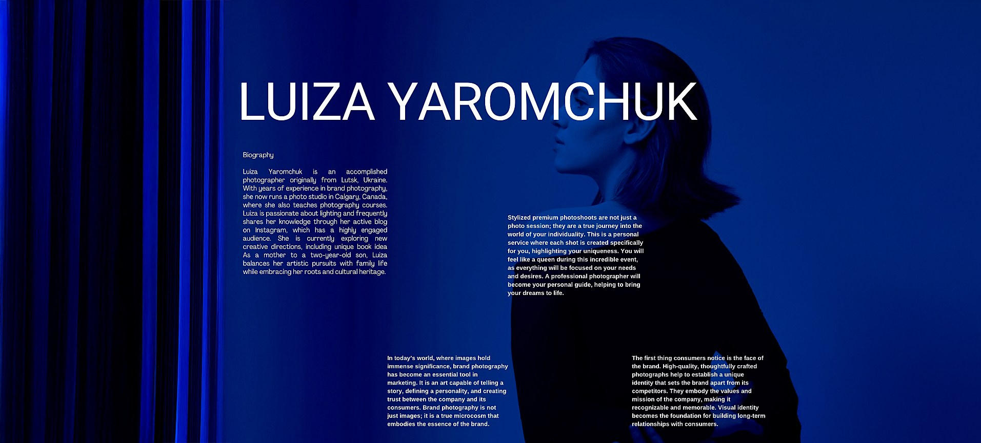 Contact. Photographer Luiza yaromchuk