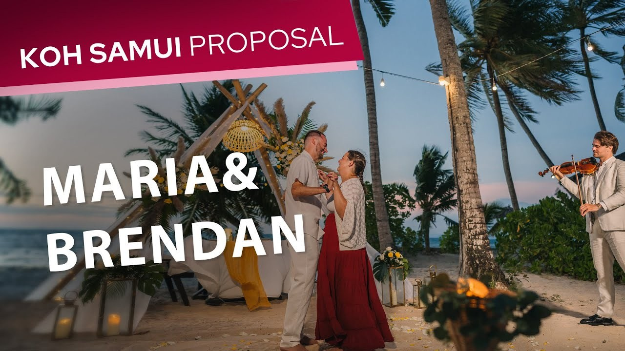 Video. Romantic proposal on Koh Samui, Thailand