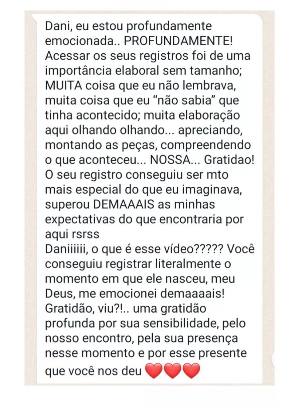 Fotografia e Vídeo de Parto